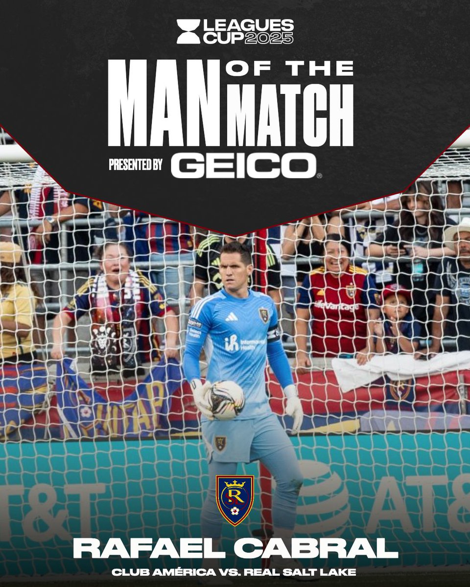 HUGE Rafael Cabral performance to secure 2️⃣ points for <a href="/realsaltlake/">Real Salt Lake</a>

Of course he’s our MOTM pres. by GEICO 😎
