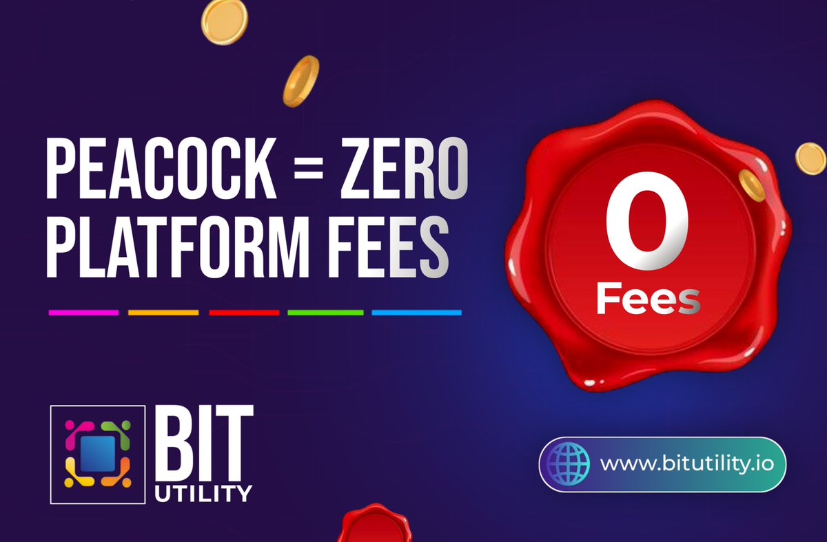 Imagine never losing a cent to platform fees again. 

The Peacock NFT gives holders 0% fees when using the BitUtility platform, a major edge over traditional converters and middlemen. Every payment stands tall, netting you maximum value. 

Want ultimate efficiency in crypto