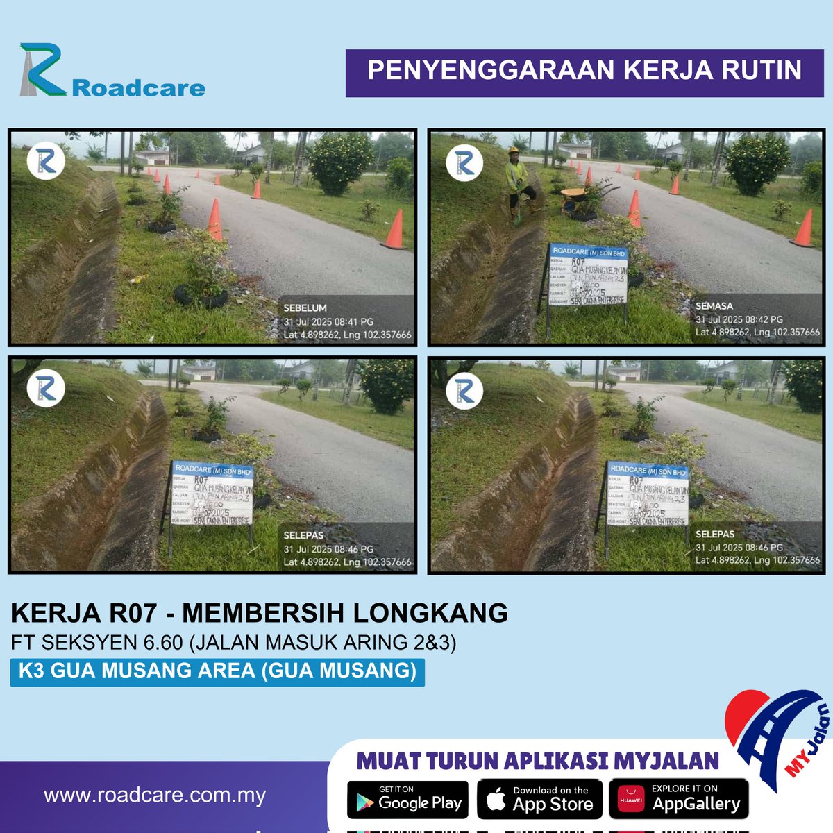 Roadcare Gua Musang (@rc_gmusang) on Twitter photo Kerja membersih longkang (R07) di laluan Jalan Masuk Aring 2&3 , Jajahan Gua Musang, Kelantan oleh #teamroadcare
<a href="/jkrguamusang/">JKR Gua Musang</a>
<a href="/BhgJalan_Kelate/">Bhg Jalan JKR Kelantan</a>
<a href="/IPJKR_Official/">JKR Malaysia Rasmi</a>
<a href="/ZTTCSFJ/">ZTT CSFJ</a>
<a href="/JKRKelantan/">ᴊᴋʀ ɴᴇɢᴇʀɪ ᴋᴇʟᴀɴᴛᴀɴ</a>
<a href="/Roadcare_HQ/">ROADCARE (M) SDN BHD</a>
<a href="/Roadcare_Kelntn/">ROADCARE WILAYAH KELANTAN</a> Kerja membersih longkang (R07) di laluan Jalan Masuk Aring 2&3 , Jajahan Gua Musang, Kelantan oleh #teamroadcare
<a href="/jkrguamusang/">JKR Gua Musang</a>
<a href="/BhgJalan_Kelate/">Bhg Jalan JKR Kelantan</a>
<a href="/IPJKR_Official/">JKR Malaysia Rasmi</a>
<a href="/ZTTCSFJ/">ZTT CSFJ</a>
<a href="/JKRKelantan/">ᴊᴋʀ ɴᴇɢᴇʀɪ ᴋᴇʟᴀɴᴛᴀɴ</a>
<a href="/Roadcare_HQ/">ROADCARE (M) SDN BHD</a>
<a href="/Roadcare_Kelntn/">ROADCARE WILAYAH KELANTAN</a>