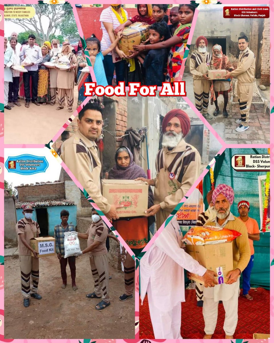 There is no greater pain than hunger, and no greater religion than service.Inspired by Saint MSG, the followers of Dera Sacha Sauda fast odw
so that they can feed a needy person on that day.This is not just a fast, it is a strong step to eradicate hunger.#FoodForAll
#FoodForAll