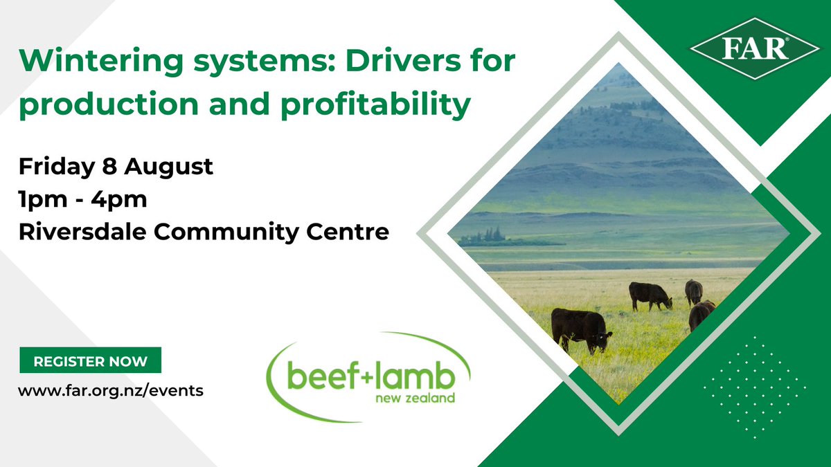Foundation for Arable Research (NZ) (@fararable) on Twitter photo Next week come along to this joint FAR and <a href="/NZBeefLamb/">Beef + Lamb New Zealand</a> workshop! At this workshop you will hear from experts on forage systems and veterinarian Rochelle Smith (Northern Southland Vets). You will also hear from our farmer panel. More info register here ➡️ bit.ly/3Jc3HSn Next week come along to this joint FAR and <a href="/NZBeefLamb/">Beef + Lamb New Zealand</a> workshop! At this workshop you will hear from experts on forage systems and veterinarian Rochelle Smith (Northern Southland Vets). You will also hear from our farmer panel. More info register here ➡️ bit.ly/3Jc3HSn