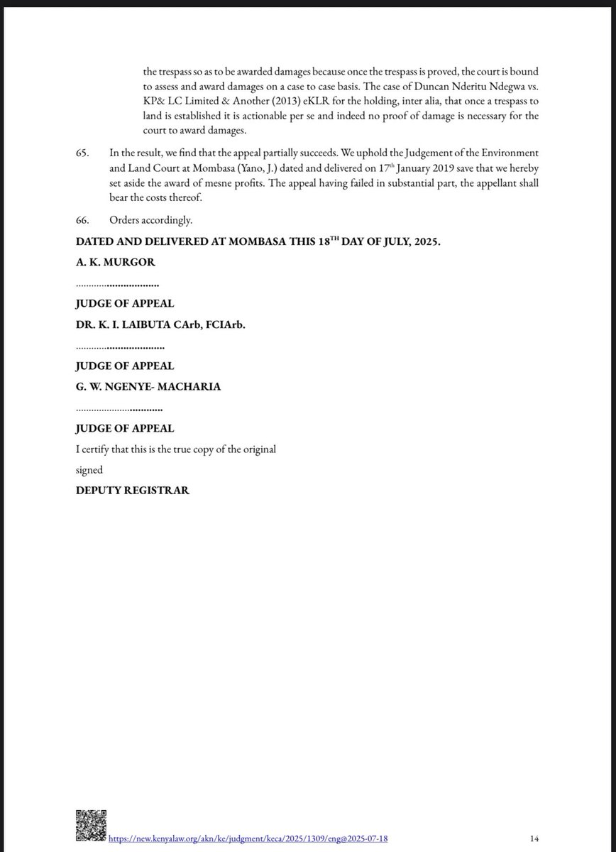 Are you aware of the concept of “House without Land”?

In coastal Kenya, a land tenure known as house without land is common. This
is where a person can own a house without owning the land upon which the
house stands. new.kenyalaw.org/akn/ke/judgmen…