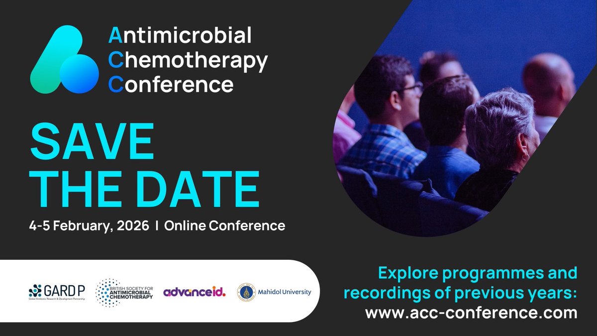 📢 Save the date!! 
📅 4-5 February, 2026 
👩‍🏫 "Antimicrobial Chemotherapy Conference"
💻 Online Conference

#SICRES #GARDP #Mahidoluniversity
<a href="/gardp_amr/">Global Antibiotic R&D Partnership (GARDP)</a>