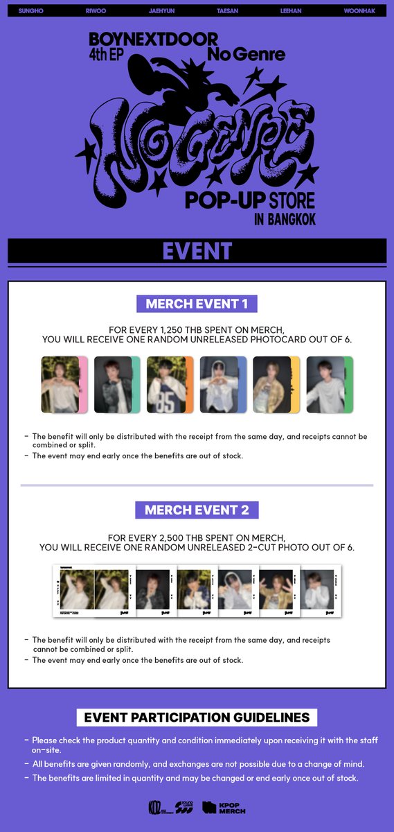 BOYNEXTDOOR 4th EP [No Genre] POP-UP STORE IN BANGKOK 🌟 กิจกรรม