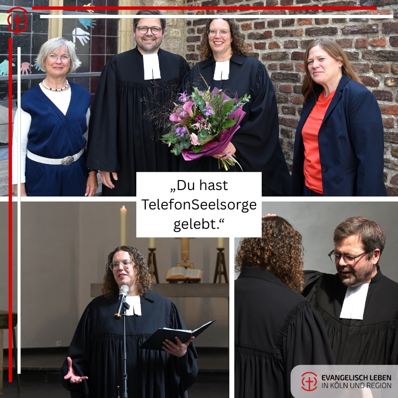 Pfarrerin Dorit Felsch nach 8 Jahren TelefonSeelsorge Köln feierlich verabschiedet. Predigt zu Psalm 42 berührte mit Tiefe &amp; Dank. Neue Aufgabe: Ausbildung Ehrenamtlicher.
👉 kirche-koeln.de
#KircheKoeln #TelefonSeelsorge #PfarrerinFelsch #Psalm42 #Seelsorge #Ehrenamt