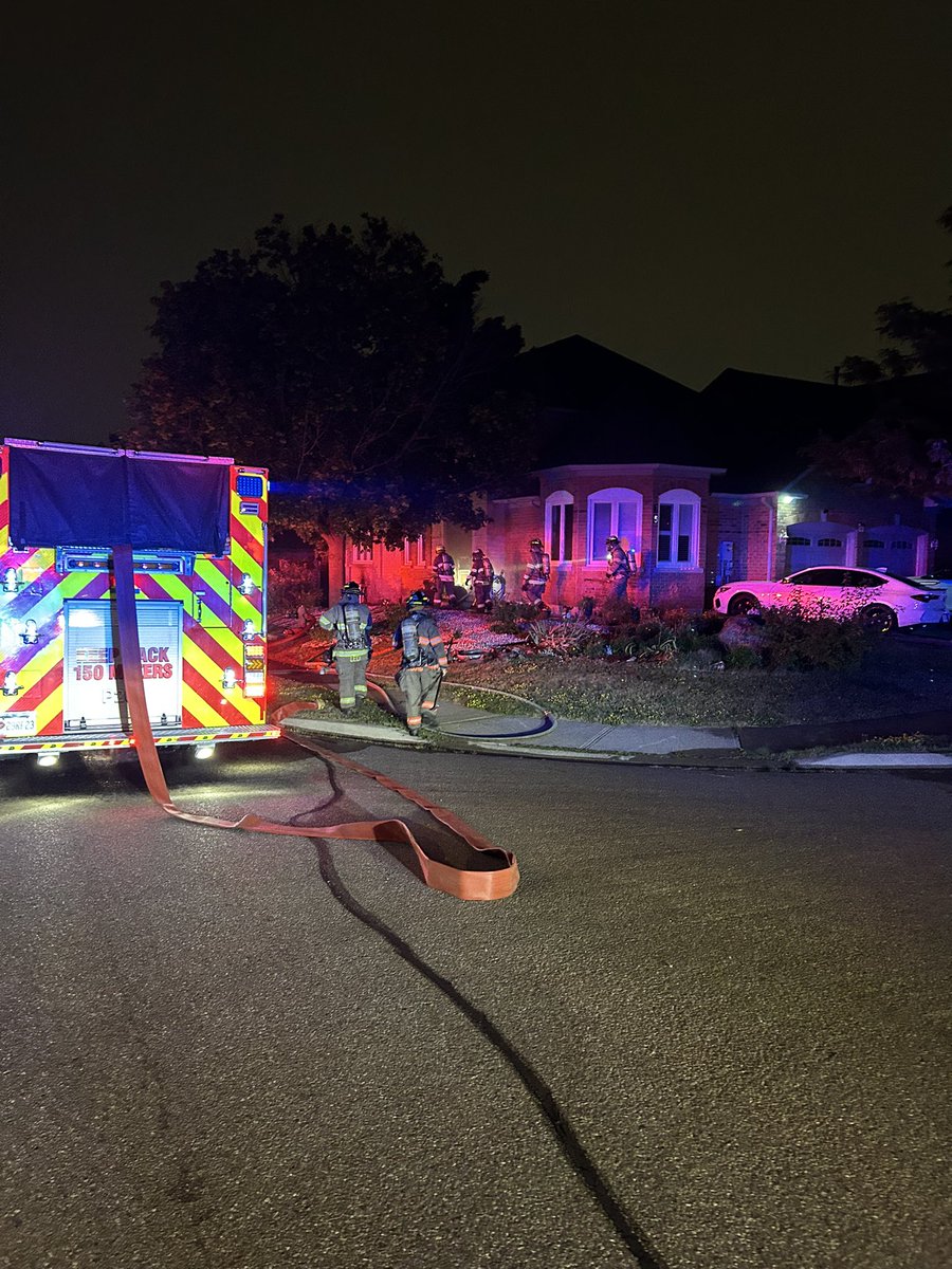 We are presently operating on scene of a residential structure fire in the area of Torbram Rd and Eagleridge Dr. The fire is under control, primary searches have been completed and no injures have been reported. The family was alerted by working smoke alarms and safely evacuated.