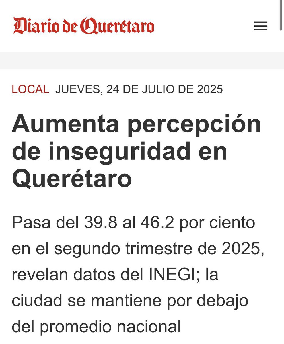 Insisto, Querétaro está en vías de convertirse en Guanajuato (el estado más violento de México).

La derecha es un cáncer.