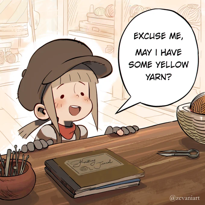 Yellow yarn (1/2) 