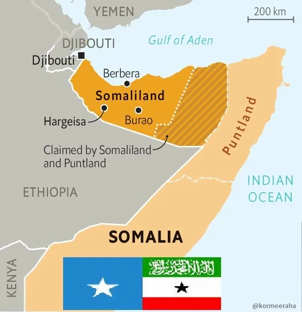 🇺🇸 SOMALILAND OFFERS U.S. NAVAL BASE AND RARE EARTH DEAL FOR RECOGNITION

The Republic of Somaliland has offered the United States a naval base on its coast near the strategic Bab al-Mandab Strait plus a rare earth minerals deal in exchange for recognition as an independent