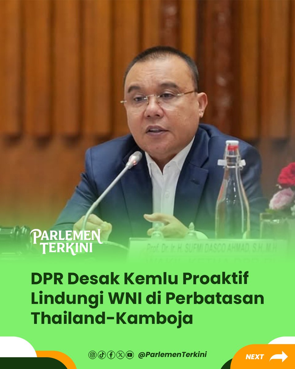 ParlemenTerkini's tweet image. Perlindungan WNI adalah prioritas! DPR desak Kemlu proaktif lindungi WNI di perbatasan Thailand-Kamboja. Negara harus hadir! 🇮🇩🤝 #LindungiWNI #Perbatasan #Kemlu
