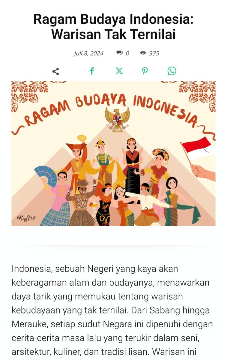 Bhineka Tunggal Ika bukan slogan masa lalu. Ia adalah kompas moral bangsa. Tugas kita bersama untuk terus merawat dan menjaganya. Cinta tanah air dan menjaga persatuan #BersatuIndonesiaMaju Harmoni Dalam Perbedaan