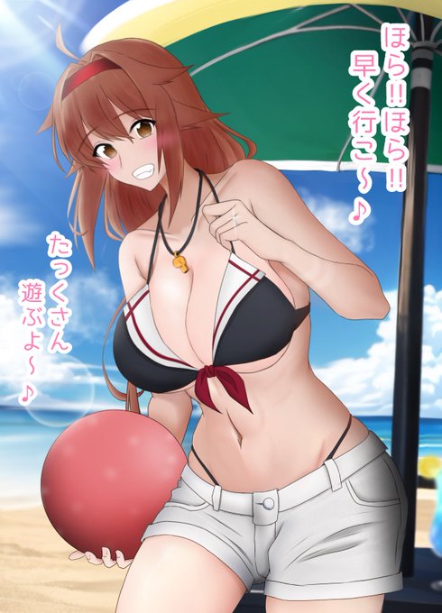 #今月描いた絵を晒そう
水着たち 