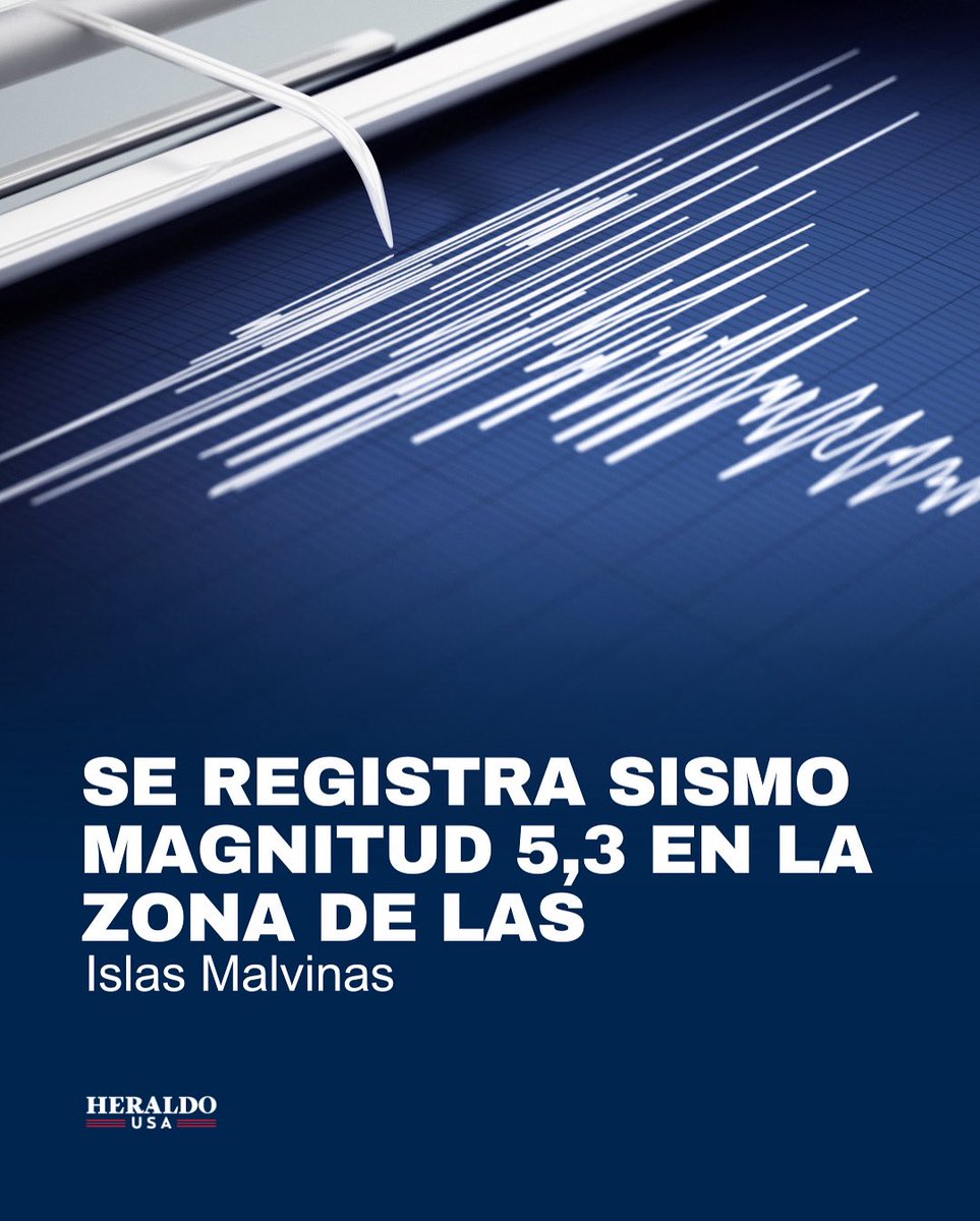 #ATENCIÓN | 🔴 El Servicio de Hidrografía Naval de Argentina confirmó que se detectó un movimiento sísmico en el Atlántico Sur con epicentro cerca de las Islas Sándwich del Sur.