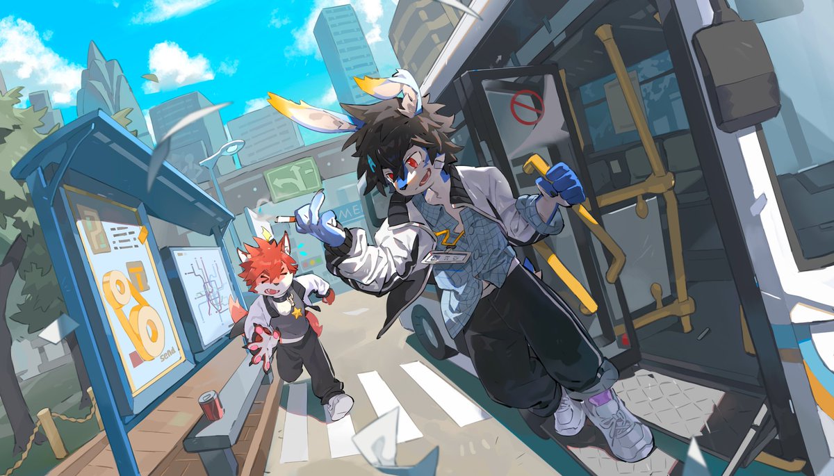 赶车，阿喂喂等等我！

🎨一面APY