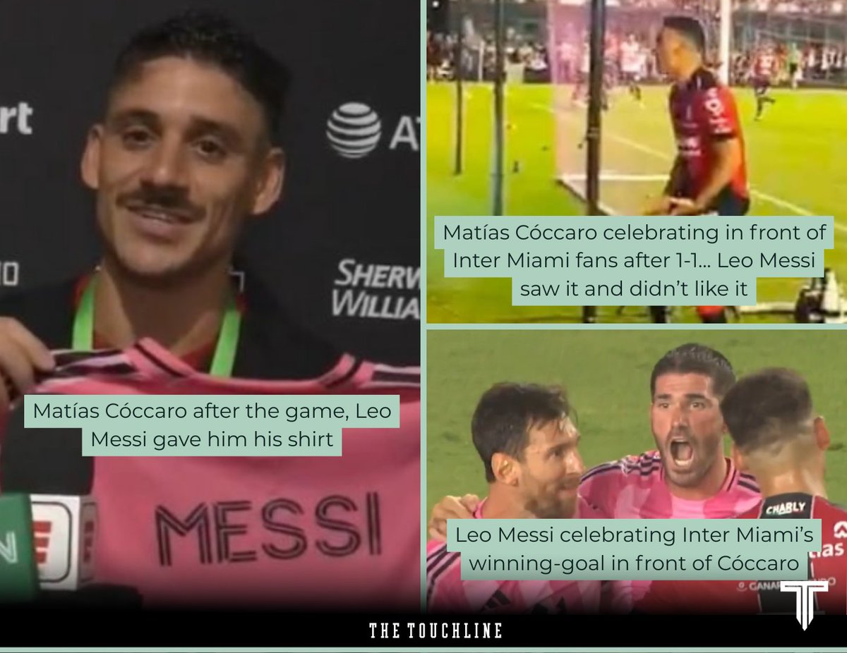 🚨🗣️ 𝗡𝗘𝗪: Matías Cóccaro: "Right after we scored the equalizer, I started motivating my teammates — we were going for the second goal, that's why I celebrated like that... Then Inter Miami scored again and Messi came to celebrate right in my face, full of emotion."

"And what