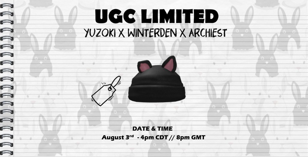 YuzokiRbx's tweet image. FREE UGC LIMITED
Item: roblox.com/catalog/729436…
Make sure to join three groups:
Yuzoki roblox.com/communities/37…
Winterden roblox.com/communities/36…
Archiest roblox.com/communities/12…
#robloxgiveaways #RobloxUGC #FREEUGCLIMITED
