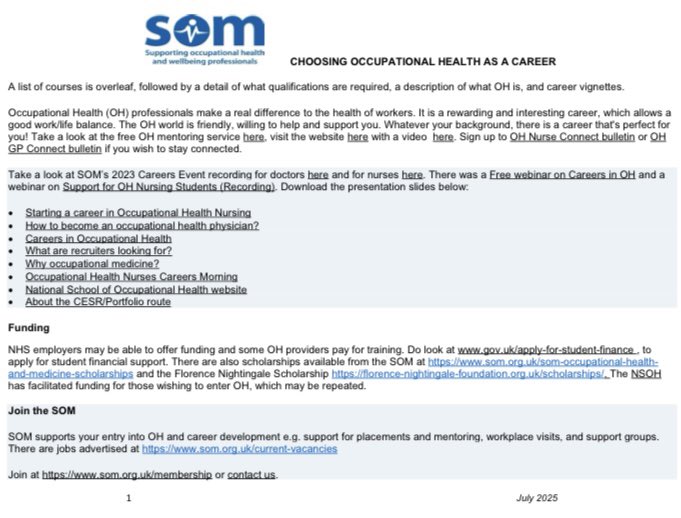 SOMCEO (@somceo) on Twitter photo The Society of Occupational Medicine updated #careers guide has been uploaded to the careers page:
som.org.uk/careers
See:
som.org.uk/sites/som.org.…
<a href="/SOMNews/">SOM e-News</a> The Society of Occupational Medicine updated #careers guide has been uploaded to the careers page:
som.org.uk/careers
See:
som.org.uk/sites/som.org.…
<a href="/SOMNews/">SOM e-News</a>