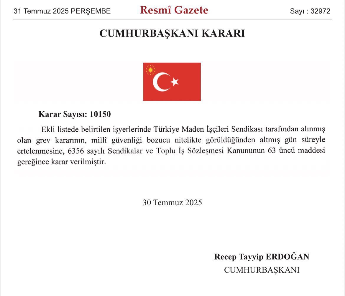 Alınteri ve emek düşmanları işçi ve emekçinin grevini de yasaklıyor. Onlara inat; Yaşasın iş, ekmek, özgürlük mücadelemiz!