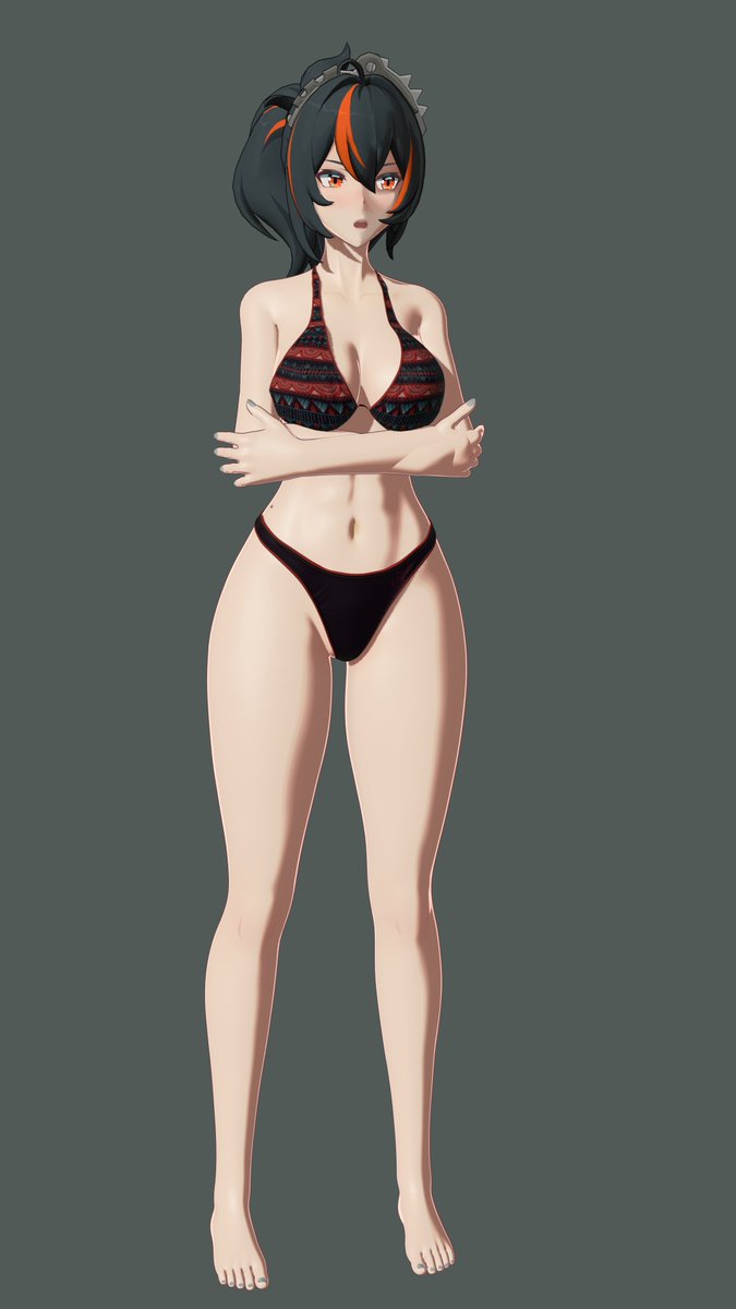 so, I'm hoping to get this in particular done some time in August since that's like the height of Summer season...I have a still render that's a preview of what's to come...
#ZhuYuan #zhubelle #ZenlessZoneZero 
The Beach Episode.
