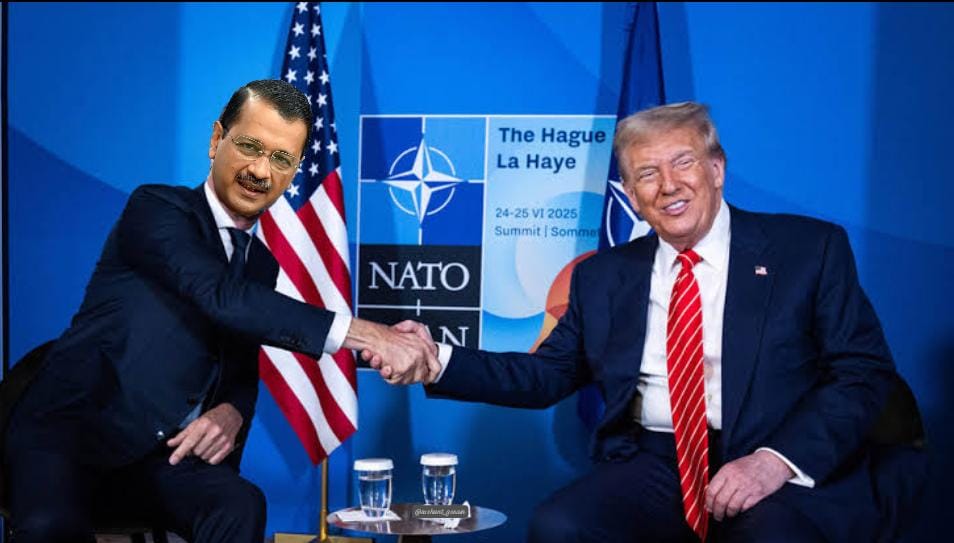🚨BIG BREAKING 🚨

👉 केजरीवाल से मिली धमकी और उनके डर के कारण आखिरकार माने अमरीका के राष्ट्रपति डोनाल्ड ट्रंप।
👉अब भारत पर टैरिफ और जुर्माना लगाने की बजाय पूर्ण कारोबार सिर्फ भारत से करेंगे।
👉केजरीवाल को "नोबल पुरस्कार" देने की वकालत करेंगे ट्रंप।

#DonaldTrump 
#Donald_Trump