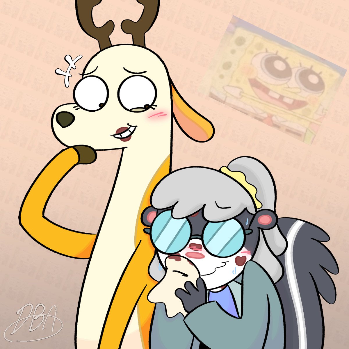 doodlesbawesome's tweet image. BTW her nose is NOT bleeding 😭 #Kiff #KIFFSWEEP #KiffDisney #OCxCanon #MissDeerTeacher #KiffOC