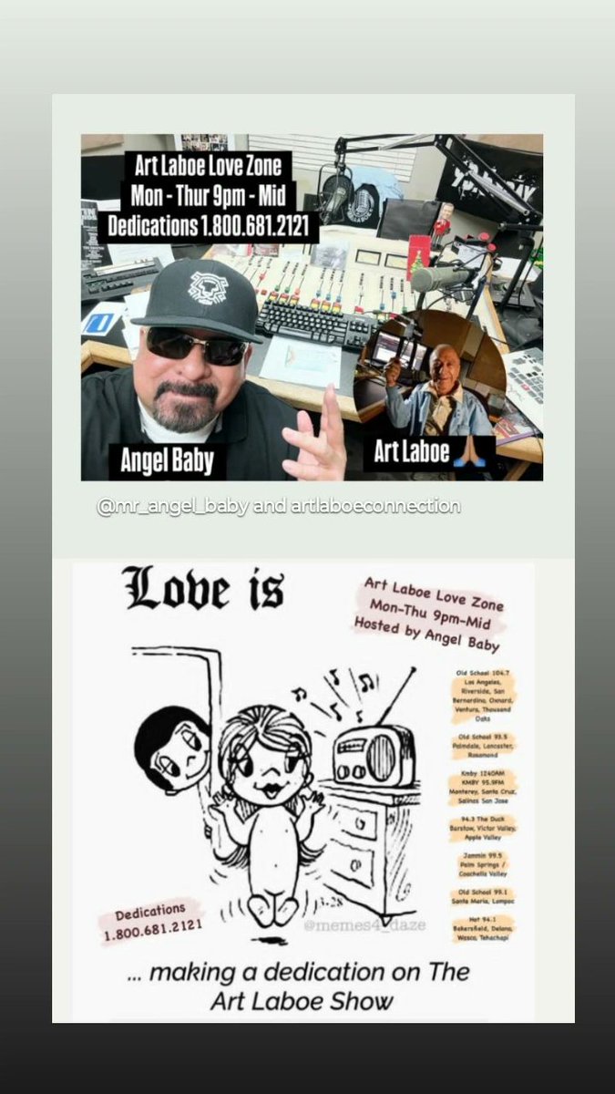 Ending my Hump Day listening to The Art Laboe #LoveZone❤️ with Angel Baby.

#PutTheNeedleOnTheRecord 

<a href="/alyshadelvalle/">Alysha Del Valle</a> <a href="/RaideretteQT/">🖤☠️#1Raiderette☠️🖤</a>