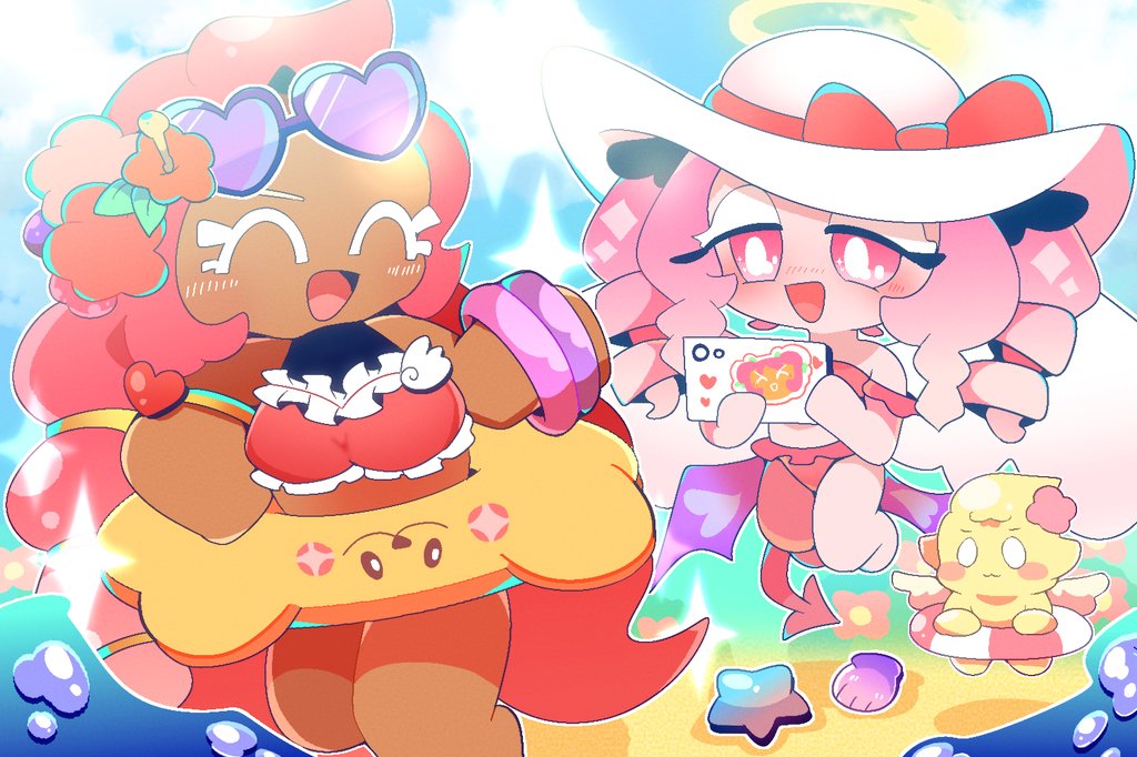 mamelaboratory's tweet photo. 🏖️A destiny hotter than summer! (Having a fun summer at the beach)

#EternalHolly https://t.co/cgjT9fabpE