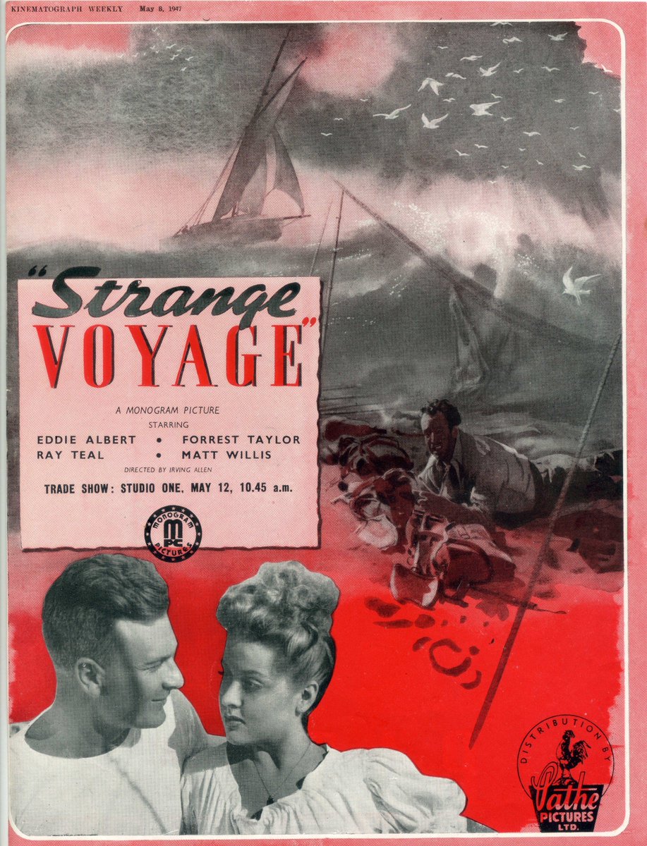💎 An adventurer rents a sailing ship to hunt for treasure...

#EddieAlbert #ForrestTaylor star in STRANGE VOYAGE (1946) 8:05am adventure drama #TPTVsubtitles