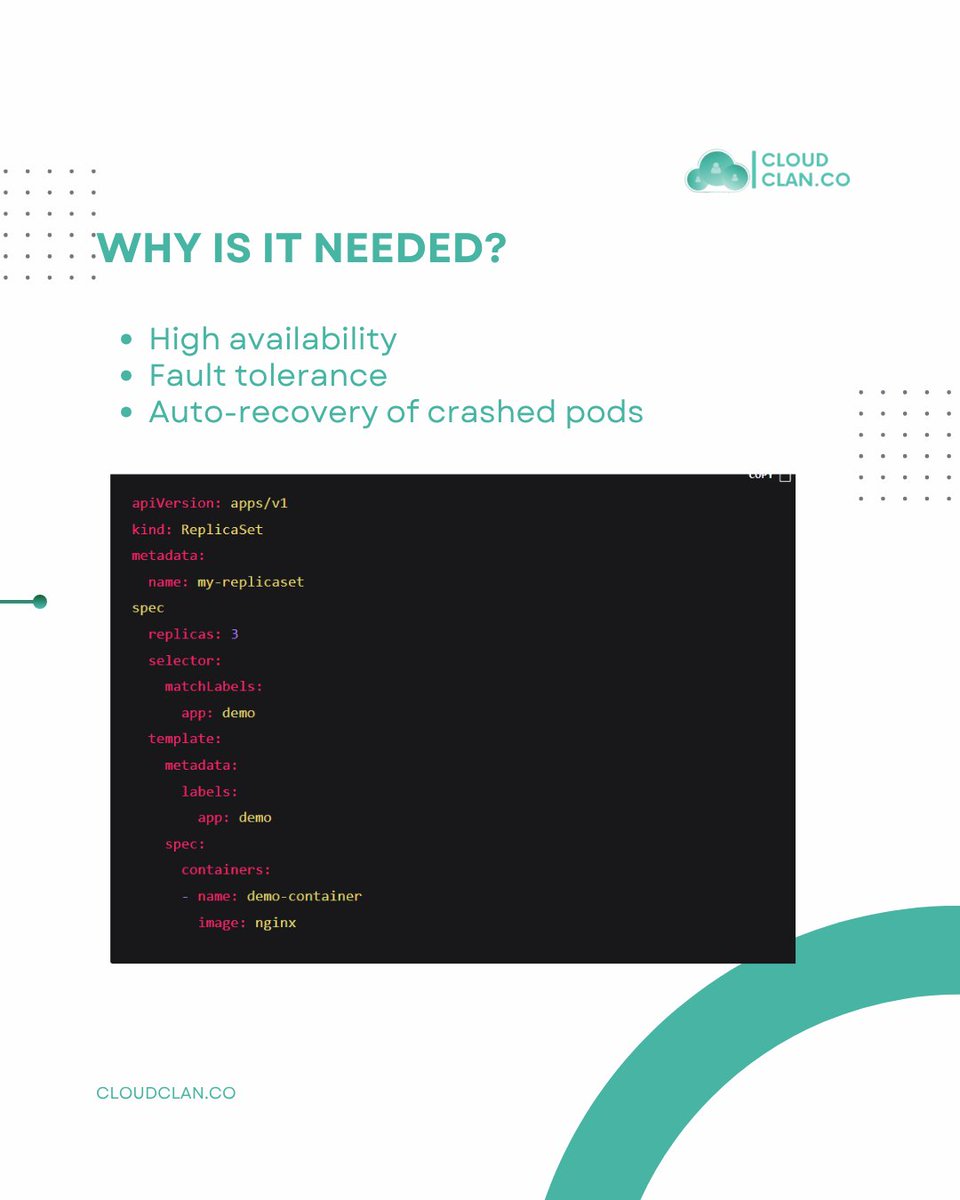 cloudclan_co's tweet photo. Kubernetes Essentials : ReplicaSets

#cloudcomputing #cloudclan #cloudbyte #kubernetes #replicasets

Thread (1/2)... https://t.co/0EaLZ5geVs