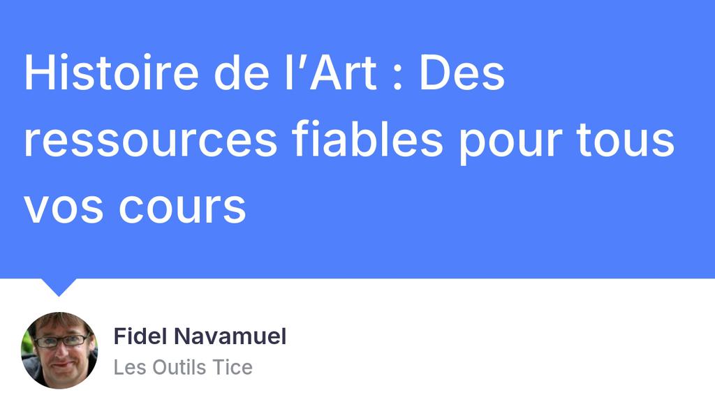 Le Portail proposé par le Ministère de la Culture simplifie vos recherches de ressources artistiques grâce à plusieurs fonctions bien pensées 

Lire 👉 lttr.ai/AhHL1