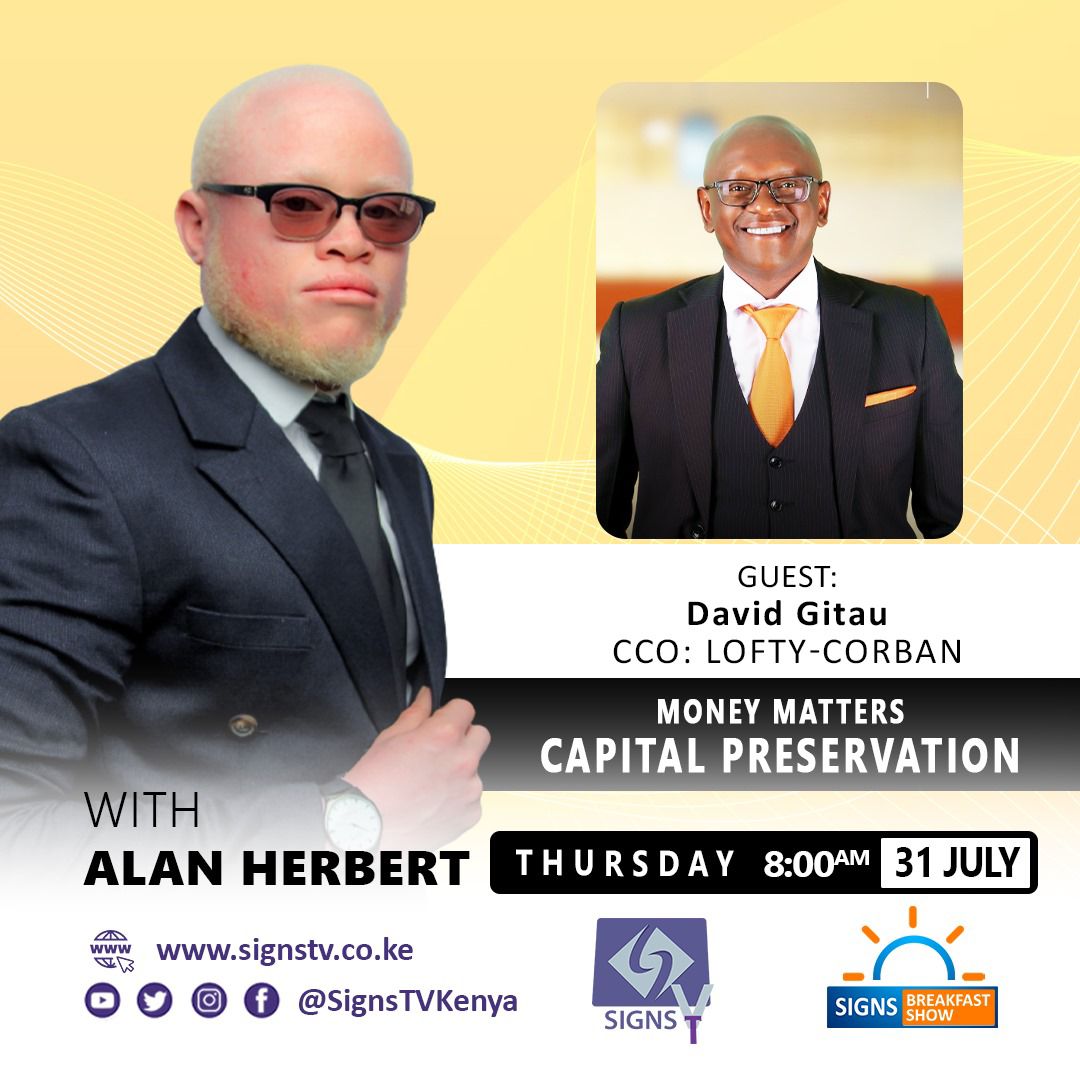 Tune in to Signs TV Kenya now and catch our Chief Commercial Officer, David Gitau, CFA⁩ speaking about Money Matters - Capital Preservation.

YouTube 🔗 : youtube.com/@signstvkenya?…