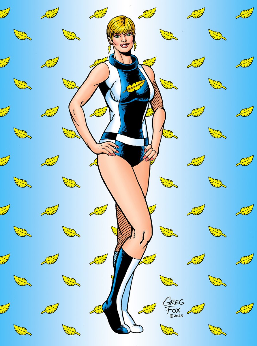 My newest drawing... of Light Lass!!! 🪶 #GregFox #WorkThatFlightRing #LegionOfSuperheroes #Legion #LSH #DCcomics #AylaRanzz #Winath #LightLass #LightningLass #Legionnaires #dcuniverse #DC #bronzeage #bronzeagecomics #flightring #comicbooks #comicbookart #longlivethelegion #comic