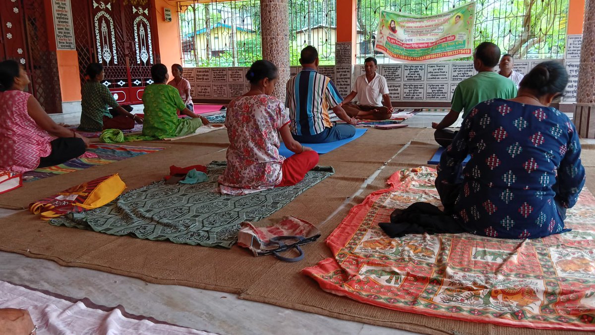 This morning's yoga class 431/7/25. Pranabananda Yoga Room. Kalighat Hindu Milan Temple Bharat Sevashram Sangh Cooch Behar.WB
<a href="/Patanjali_foods/">Patanjali Foods</a> <a href="/PParidhan/">Patanjali Paridhan</a> <a href="/PypAyurved/">Patanjali Ayurved</a> <a href="/Ach_Balkrishna/">Acharya Balkrishna</a>
