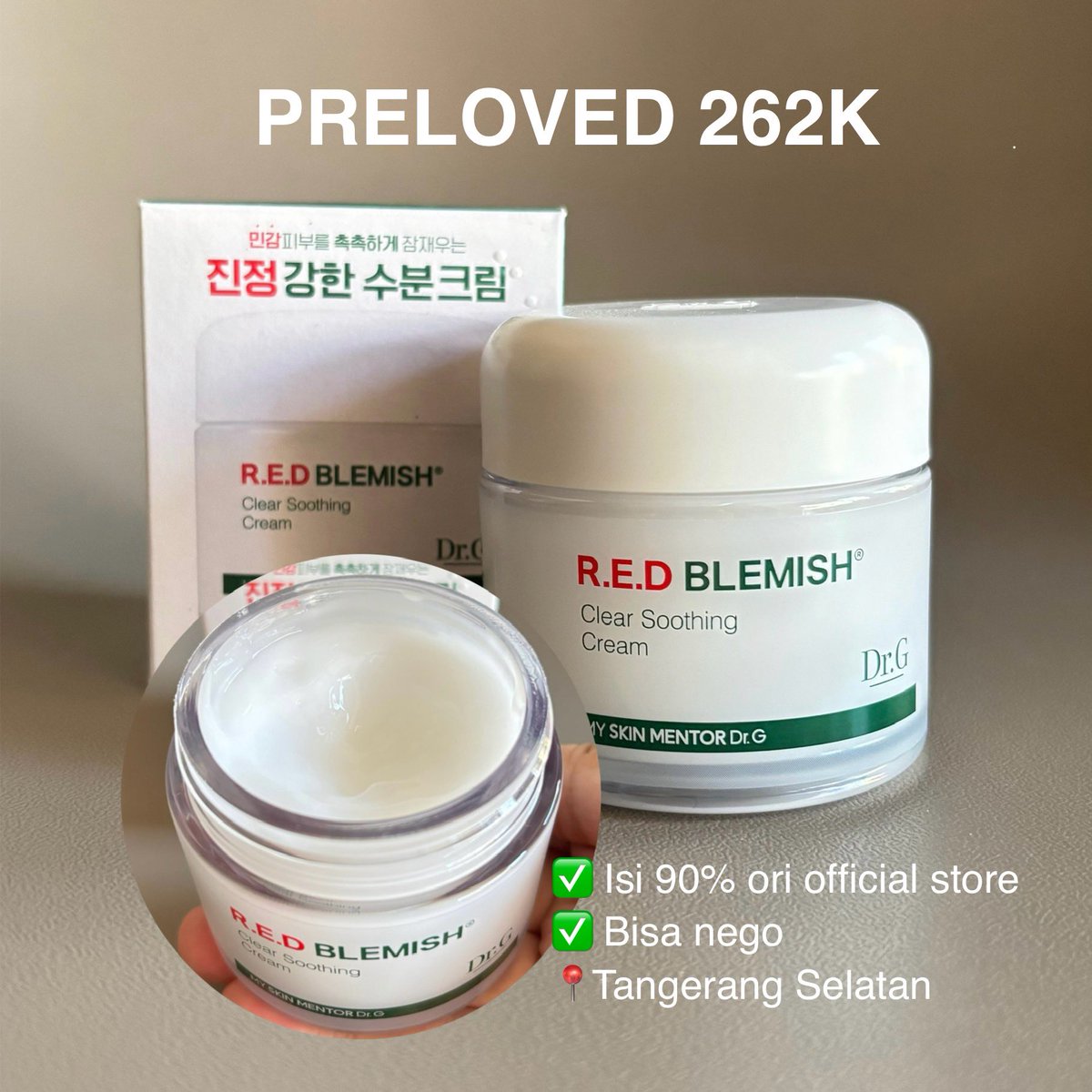 wts jual Dr.G R.E.D Blemish Clear Soothing Cream 262K

✅ preloved, isi masih 90%, pemakaian bersih, spatula ga pernah dipake
✅ alasan jual di desc oren
✅ ori 100% co di official store
✅ bisa nego langsung chat oren
📍 tangerang selatan

link co: id.shp.ee/Qu7fq1X