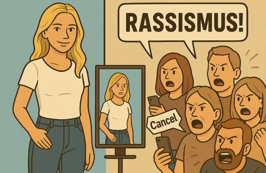 Inzwischen darfst du offenbar nicht mal mehr weiß und hübsch sein, ohne gecancelt zu werden – und obwohl 90 % aller Werbungen heute mit "People of Colour" besetzt sind. Aber wehe, es steht eine blonde, blauäugige, weiße Frau in Jeans im Fokus: Skandal!
Sydney Sweeney sagt in