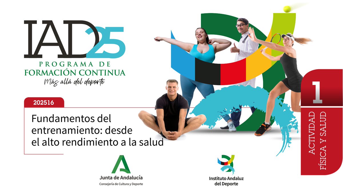 APDM (@apdeportivosmlg) on Twitter photo 🧘♀️El <a href="/iadeporte/">Instituto Andaluz del Deporte</a> organiza el curso 'Fundamentos del entrenamiento: desde el alto rendimiento a la salud', que tendrá lugar los próximos 23 y 24 de octubre.
✅ Es una formación online y gratuita, con inscripción abierta hasta el 13 de octubre
➡️ws226.juntadeandalucia.es/iadformaconti/… 🧘♀️El <a href="/iadeporte/">Instituto Andaluz del Deporte</a> organiza el curso 'Fundamentos del entrenamiento: desde el alto rendimiento a la salud', que tendrá lugar los próximos 23 y 24 de octubre.
✅ Es una formación online y gratuita, con inscripción abierta hasta el 13 de octubre
➡️ws226.juntadeandalucia.es/iadformaconti/…