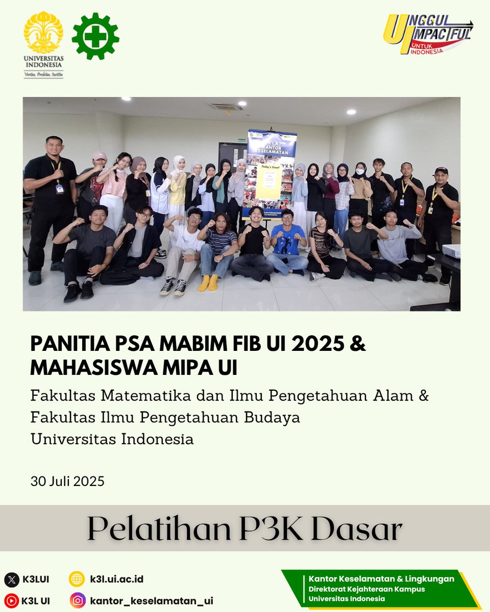 Kantor Keselamatan dan Lingkungan UI tweet media