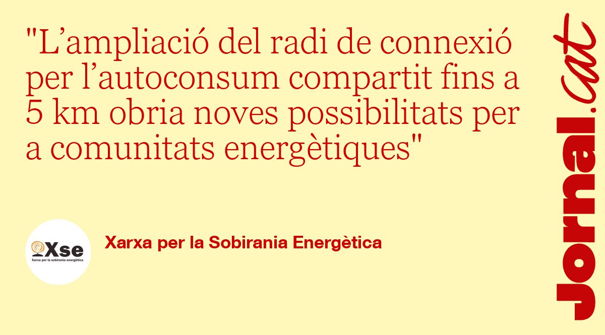 Xarxa per la sobirania energètica (Xse) (@xsecat) on Twitter photo 📢 El <a href="/jornalpuntcat/">Jornal.cat</a> s’ha fet ressò del nostre posicionament sobre la caiguda el Reial decret llei 7/2025.
Alertem que, malgrat alguns avenços, no afrontava els veritables reptes del sistema elèctric com la concentració de poder i manca de participació.
jornal.cat/opinio/39218/e… 📢 El <a href="/jornalpuntcat/">Jornal.cat</a> s’ha fet ressò del nostre posicionament sobre la caiguda el Reial decret llei 7/2025.
Alertem que, malgrat alguns avenços, no afrontava els veritables reptes del sistema elèctric com la concentració de poder i manca de participació.
jornal.cat/opinio/39218/e…