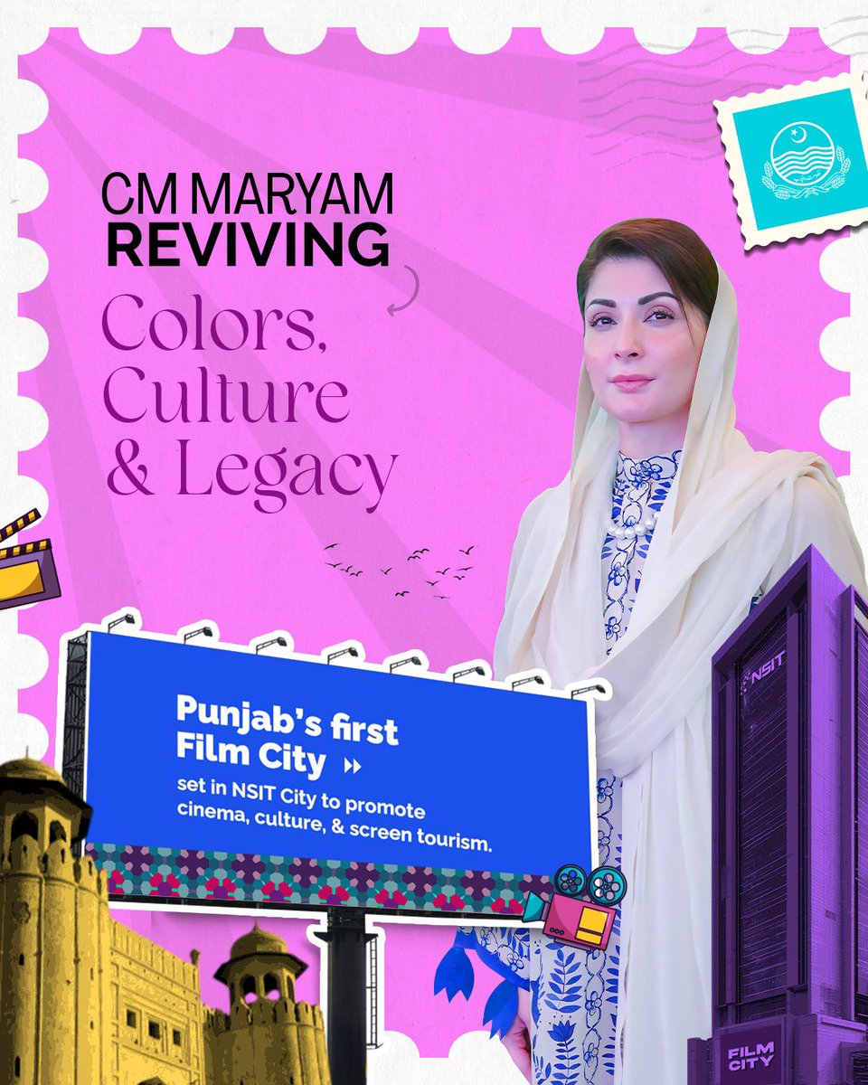 'CM MARYAM REVIVING"

🎾 Colors. Culture &amp; Legacy

🔴 Bringing Punjab back to life, along with the Horse &amp; Cattle Show

🔴Preserving Punjab's rich heritage with massive festivals like

🔴Massive Budget allocated for Journalists,

🔴Punjab's first Film City 
s