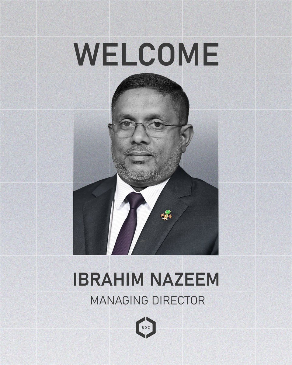 A warm welcome to our new Managing Director, Ibrahim Nazeem. We are excited to begin this new chapter and look forward to working under your guidance and leadership.

#TeamRDC