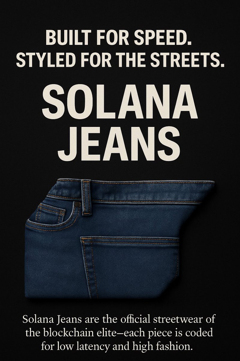 JoballzT's tweet photo. SOL Jeans is here to stay.. what can i say? Let SOLJeans do the talking. 

ARkLAiSF7Ycd6UjRhHMSTRRXxsUdQhkU2gbzNVGLbonk

#sol
#soljeans
#builttolast
 #style https://t.co/taJqbTgq2n