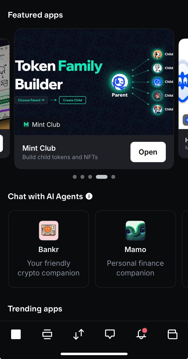 enter the <a href="/baseapp/">Base app</a> and see your app featured, how does it feel?

it feels pretty based 🟦

if you're on <a href="/baseapp/">Base app</a>, come experience the token family model on Mint.Club mini-app.