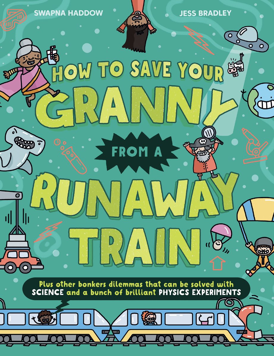 Happy day! How to Save Your Granny from a Runaway Train is out today! This one by me, #JessBradley, <a href="/Emms1111/">Emma Dods</a> and Team <a href="/RedShedBooks/">Red Shed</a> is packed full of bonkers comics, super science and easy experiments - perfect for keeping curious minds busy. Out now wherever you get books 🤩