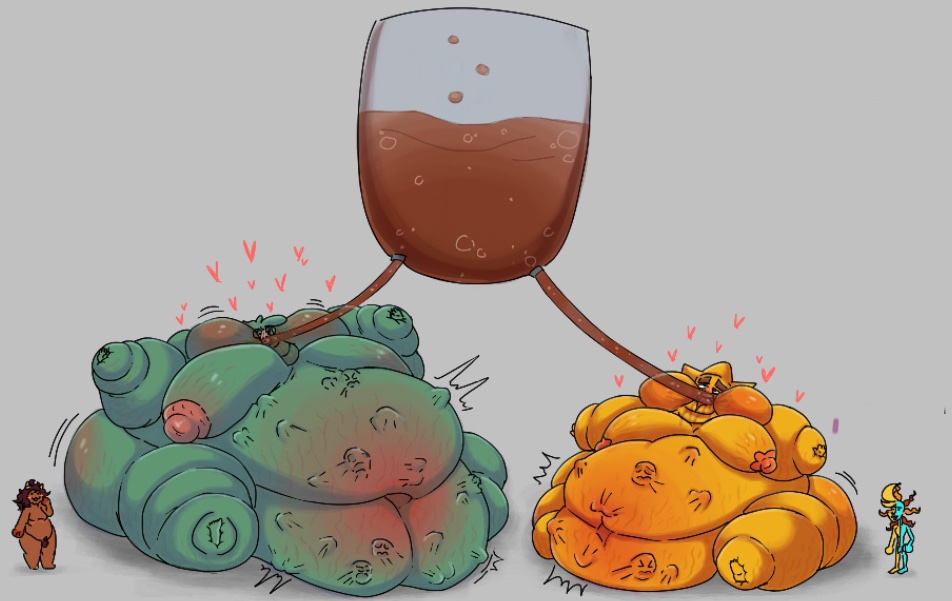 (weight gain, mass vore, blob)
I dunno anymore for a caption Im just horny for these whores…