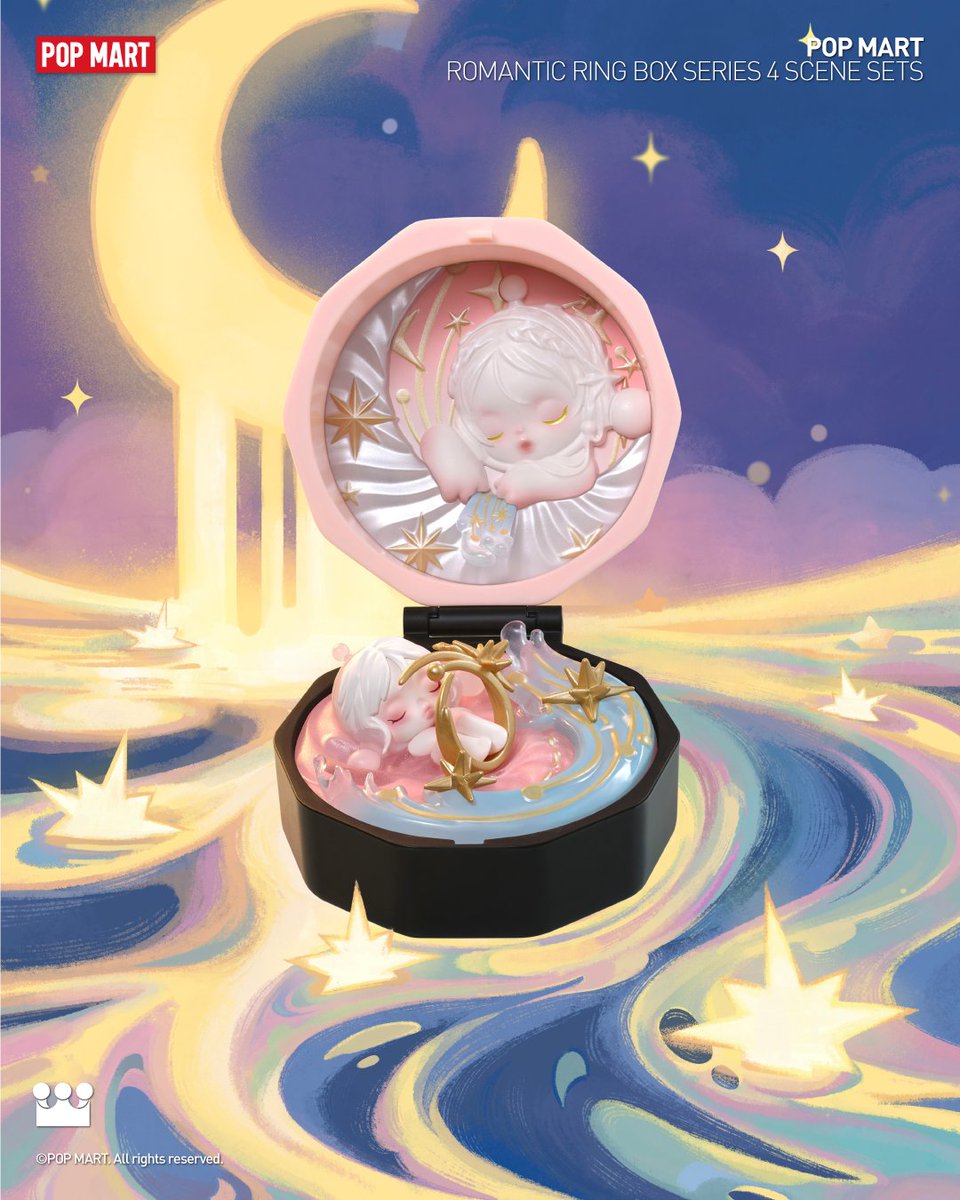POPMARTGlobal's tweet image. Not every path is drawn on a map...Some are written in the sky✨. Are you ready to follow?

#POPMART #minime #ringbox #romantic #arttoys #blindbox #molly #pinojelly #dimoo #sweetbean #twinkletwinkle #pucky #labubu #chaka #zsiga #hacipupu #skullpanda