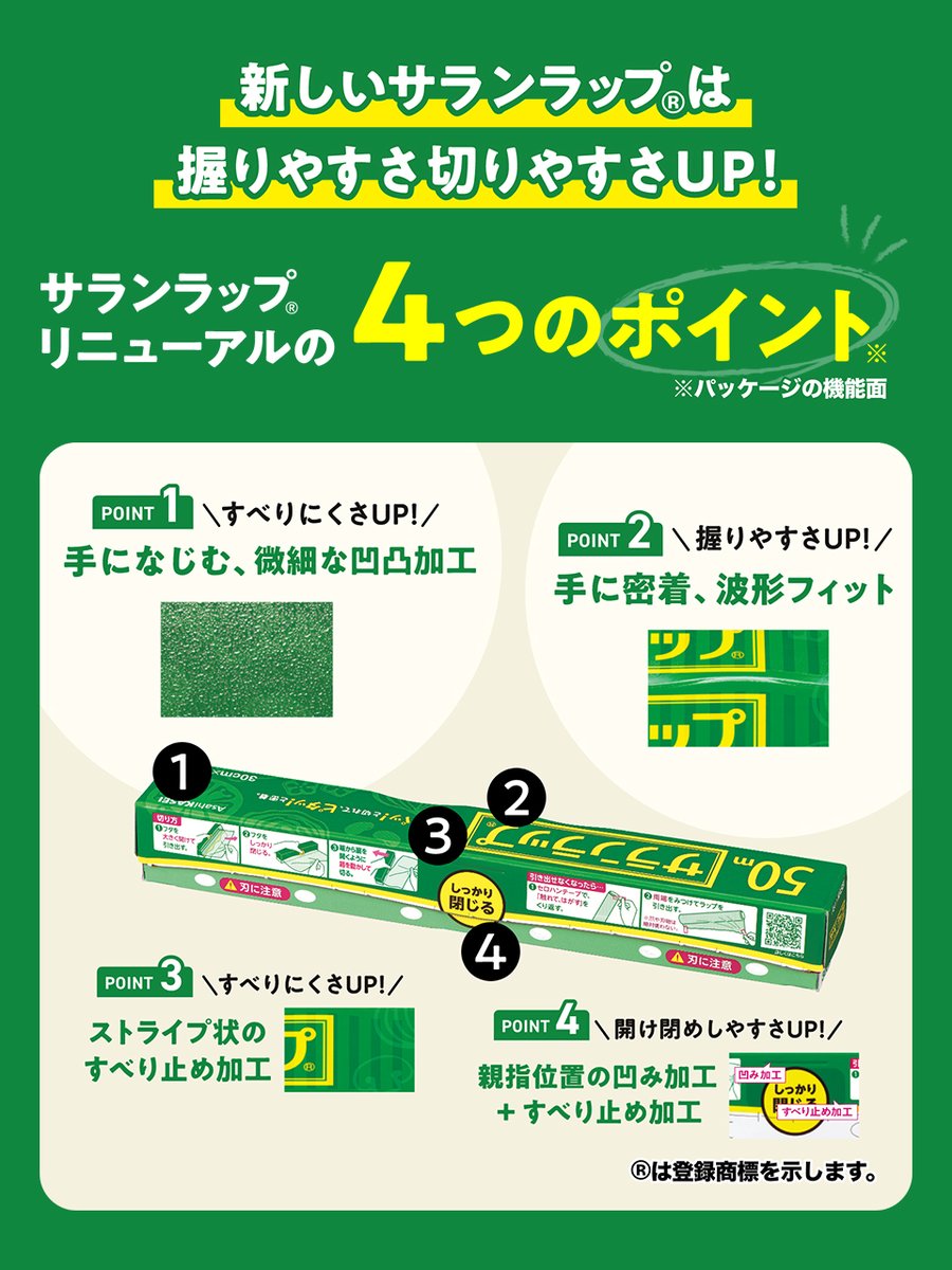 🎁#キャンペーン 実施中！🎁 最近「#サランラップ®」がリニューアルし