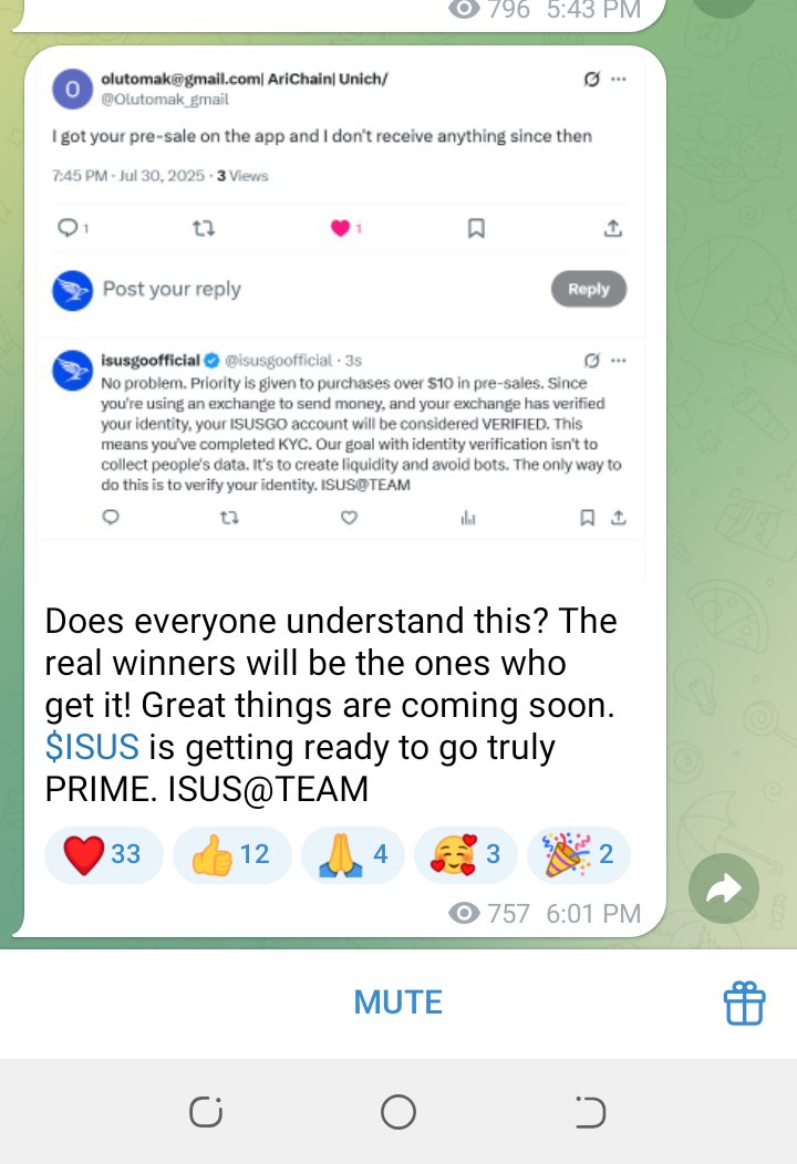 SamFuture5's tweet photo. @isusgoofficial Base on this your post on telegram in means you want to indirectly force everyone to purchase your coins and on pre-sale even those that have been mining ⛏️ for years so when it comes to rewards you will reward the on only what they purchase not on their mining. https://t.co/0QdksR13Gl
