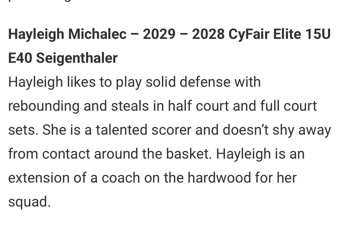 Hayleigh Michalec (@hmichalec33) on Twitter photo Appreciate the love! 😄 Defense, hustle, buckets… I’m gonna keep bringing it every time I step on the court 💥🏀 #2029 #Let’sWork <a href="/CyFairOklahoma/">CyFair Elite Oklahoma</a> <a href="/ambermathurin/">Amber Mathurin</a> <a href="/seigenthaler03/">Kris Seigenthaler</a> <a href="/MickeyMichalec/">Mickey Michalec</a> <a href="/LCSTulsa_GBB/">Lincoln Girls Basketball</a> <a href="/D1scoveredT/">D1scovered Training</a> Appreciate the love! 😄 Defense, hustle, buckets… I’m gonna keep bringing it every time I step on the court 💥🏀 #2029 #Let’sWork <a href="/CyFairOklahoma/">CyFair Elite Oklahoma</a> <a href="/ambermathurin/">Amber Mathurin</a> <a href="/seigenthaler03/">Kris Seigenthaler</a> <a href="/MickeyMichalec/">Mickey Michalec</a> <a href="/LCSTulsa_GBB/">Lincoln Girls Basketball</a> <a href="/D1scoveredT/">D1scovered Training</a>