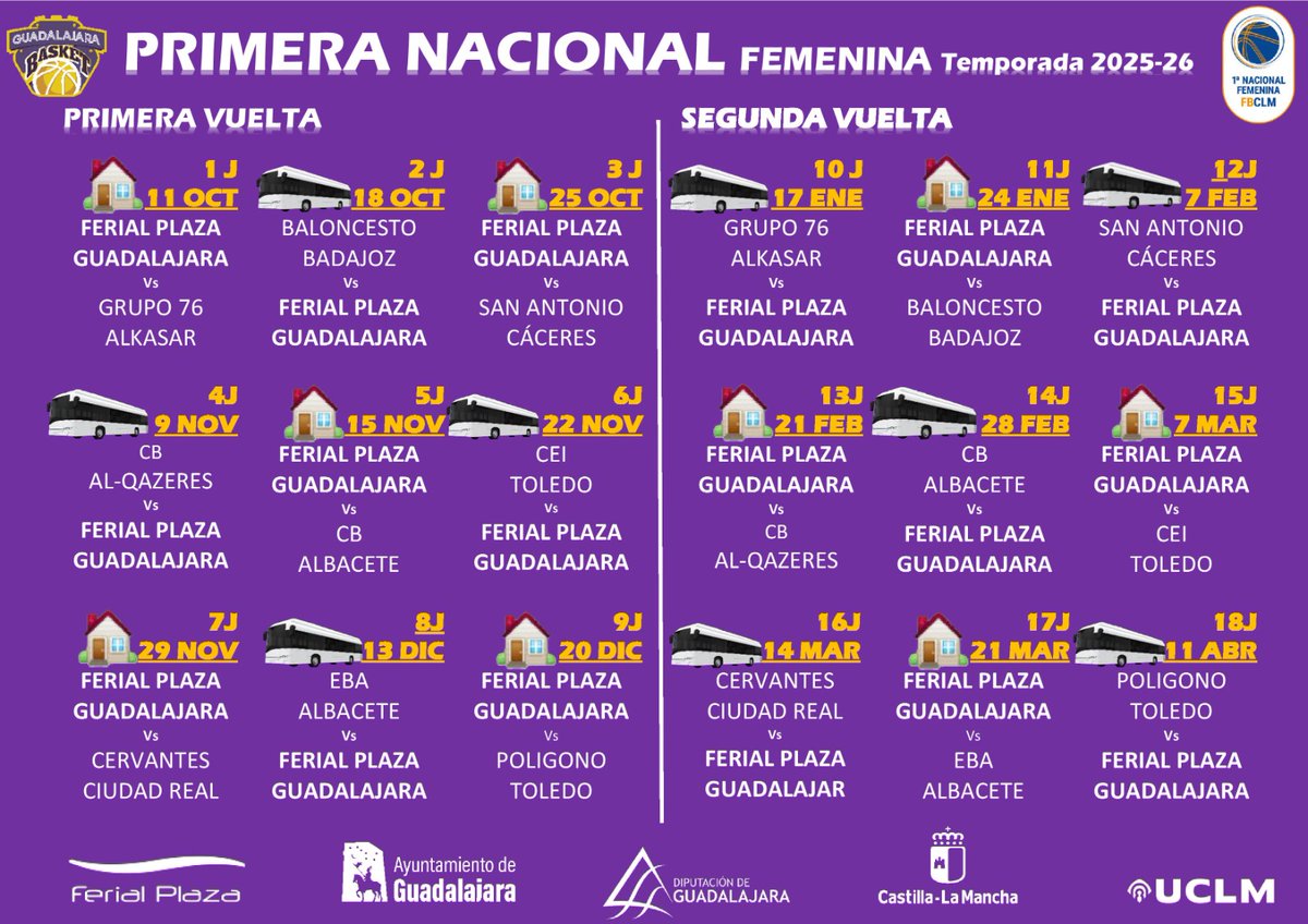 🏀LA PRIMERA NACIONAL FEMENINA o liga Ribésalat ya tiene calendario oficial para la temporada 2025-2026. 

Serán 10 equipos los que lucharán por los 4 primeros puestos que darán derecho a la fase final para dilucidar el campeón y el equipo que luchará por el ascenso de categoría.