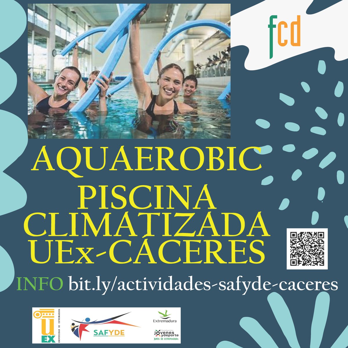 SAFYDE-UEx (@safydeuex) on Twitter photo AQUAEROBIC - <a href="/infouex/">UEx</a> - CAMPUS CÁCERES.
Visita nuestra web bit.ly/actividades-sa…
<a href="/ExtensionUex/">Extensión Universitaria UEx</a> <a href="/SocialUex/">Consejo Social UEX</a> <a href="/jovendeportEXT/">Jóvenes y Deportes Extremadura</a> <a href="/Ivan_H_Bermejo/">Iván Herrero Bermejo</a> <a href="/FJyD/">Fundación Jóvenes y Deporte 🅵🅹🆈🅳 💚🤍🖤</a> <a href="/fcd_uex/">F CC Deporte - UEx</a> <a href="/CEUEX_/">Consejo Estudiantes UEx</a> <a href="/UExDivulga/">Cultura Científica UEx</a> <a href="/RRII_UEx/">UEx International</a> <a href="/UexBiblioteca/">Biblioteca Universidad de Extremadura</a> <a href="/SepyeUEx/">Servicio de Prácticas y Empleo UEx</a> <a href="/CVUEx/">Campus Virtual UEx</a> <a href="/cultura_EXT/">Cultura, Turismo, Jóvenes y Deportes</a> <a href="/DepExtremadura/">Deportes Extremadura</a> AQUAEROBIC - <a href="/infouex/">UEx</a> - CAMPUS CÁCERES.
Visita nuestra web bit.ly/actividades-sa…
<a href="/ExtensionUex/">Extensión Universitaria UEx</a> <a href="/SocialUex/">Consejo Social UEX</a> <a href="/jovendeportEXT/">Jóvenes y Deportes Extremadura</a> <a href="/Ivan_H_Bermejo/">Iván Herrero Bermejo</a> <a href="/FJyD/">Fundación Jóvenes y Deporte 🅵🅹🆈🅳 💚🤍🖤</a> <a href="/fcd_uex/">F CC Deporte - UEx</a> <a href="/CEUEX_/">Consejo Estudiantes UEx</a> <a href="/UExDivulga/">Cultura Científica UEx</a> <a href="/RRII_UEx/">UEx International</a> <a href="/UexBiblioteca/">Biblioteca Universidad de Extremadura</a> <a href="/SepyeUEx/">Servicio de Prácticas y Empleo UEx</a> <a href="/CVUEx/">Campus Virtual UEx</a> <a href="/cultura_EXT/">Cultura, Turismo, Jóvenes y Deportes</a> <a href="/DepExtremadura/">Deportes Extremadura</a>
